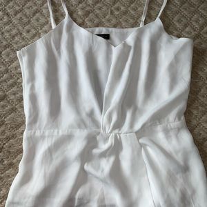 Shinestar white layered tank